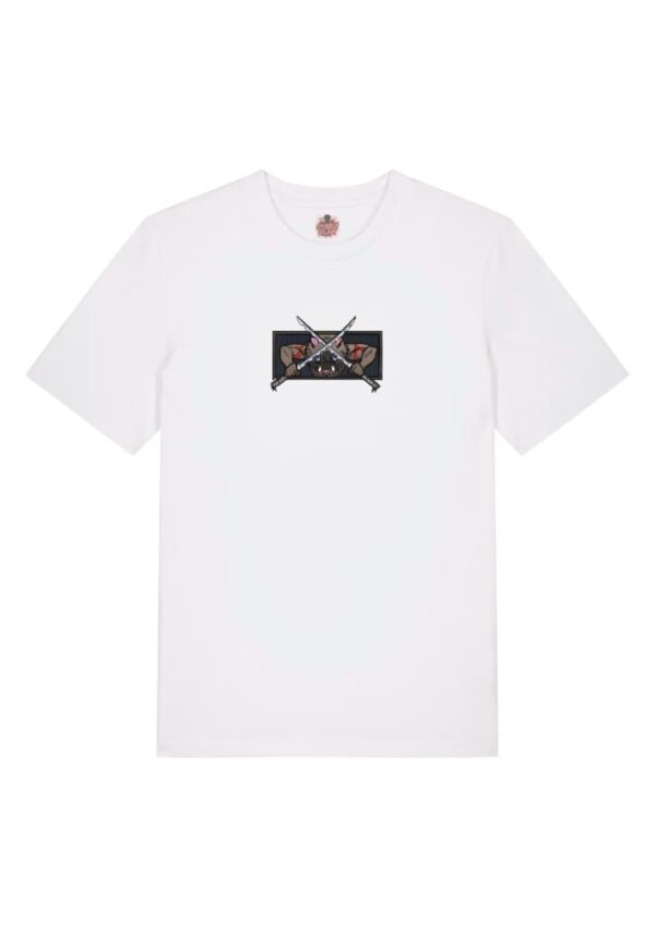 Camiseta Blanca Delantera Beast Blades - Inosuke Hashibira Beast Blades - Inosuke Hashibira