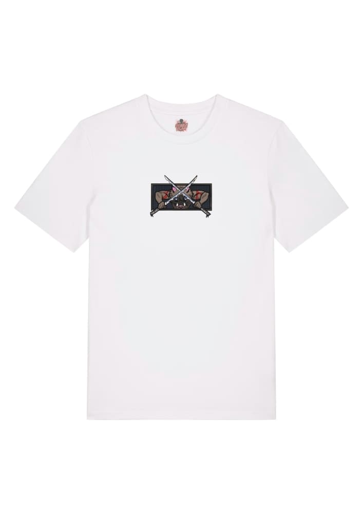 Camiseta Blanca Delantera Beast Blades - Inosuke Hashibira Beast Blades - Inosuke Hashibira