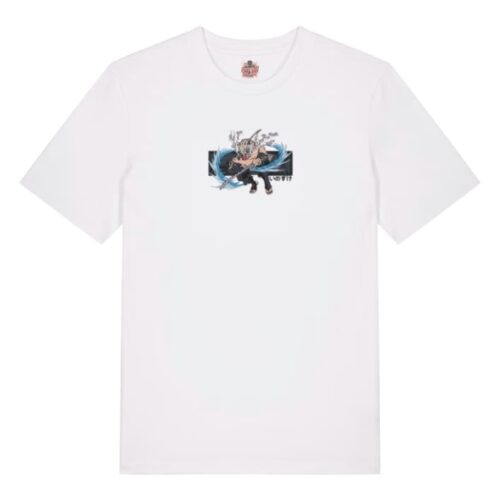 Camiseta Blanca Delantera Danza de las Bestias - Inosuke Hashibira Danza de las Bestias - Inosuke Hashibira