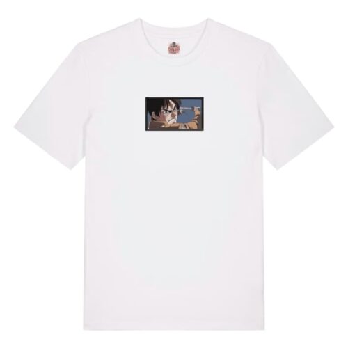 Camiseta Blanca Delantera Eren Ataque 3D - Eren Yeager Eren Ataque 3D - Eren Yeager