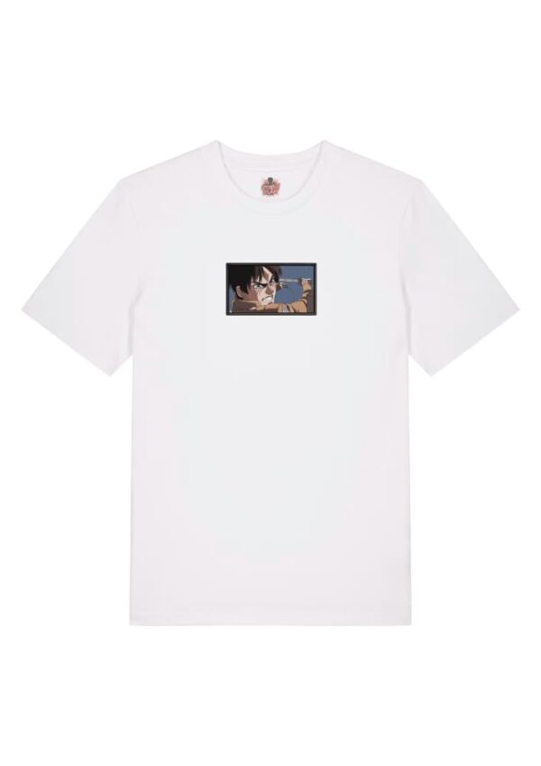 Camiseta Blanca Delantera Eren Ataque 3D - Eren Yeager Eren Ataque 3D - Eren Yeager