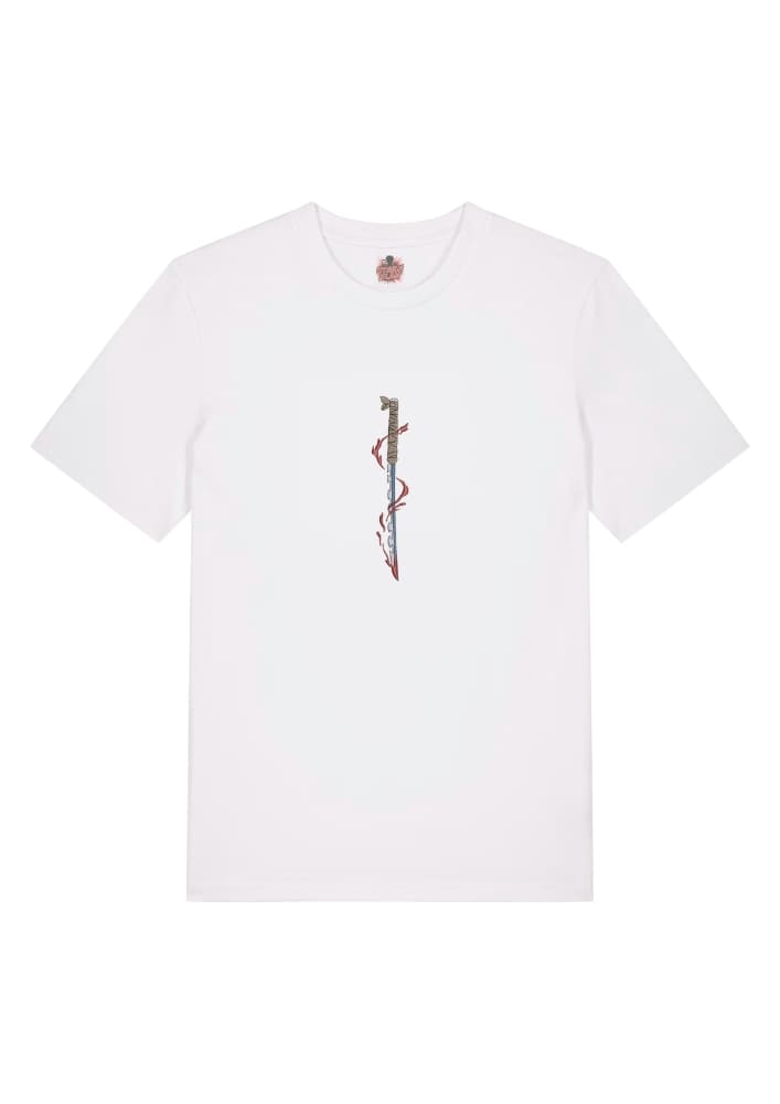 Camiseta Blanca Delantera Espada Filo Bestial Espada Filo Bestial