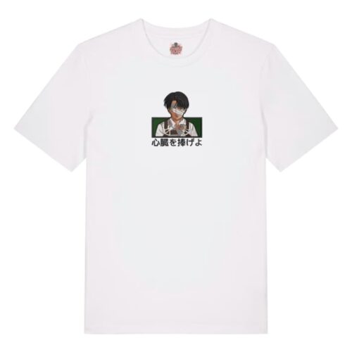 Camiseta Blanca Delantera Juramento Herido - Levi Ackerman Juramento Herido - Levi Ackerman