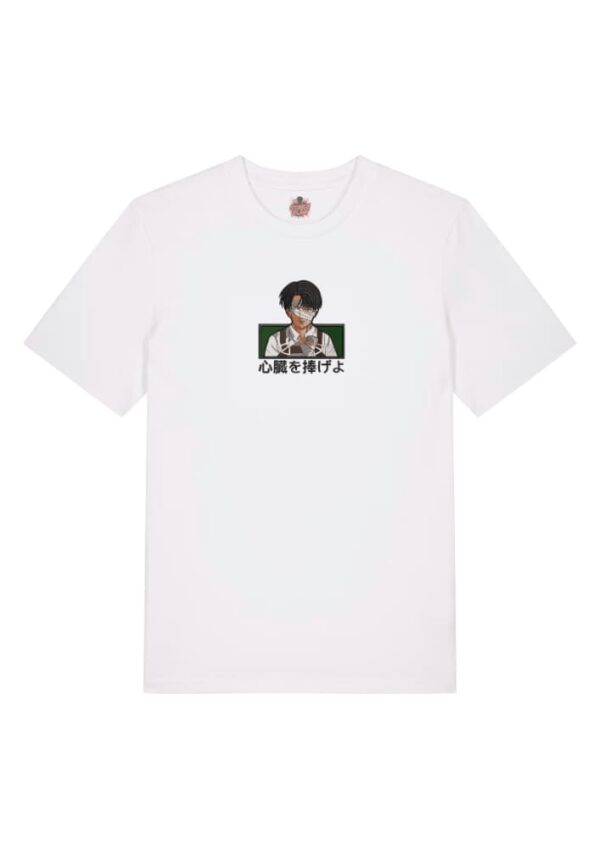 Camiseta Blanca Delantera Juramento Herido - Levi Ackerman Juramento Herido - Levi Ackerman