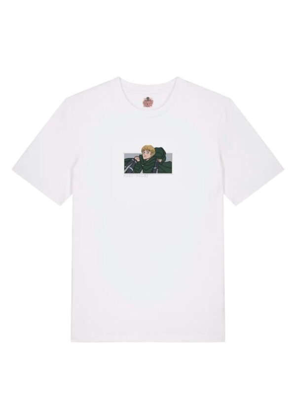 Camiseta Blanca Delantera La Mente del Muro - Armin Arlert La Mente del Muro - Armin Arlert