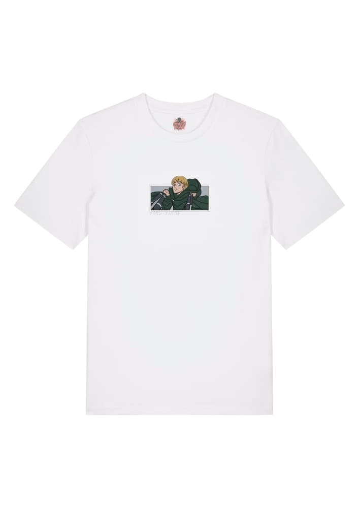 Camiseta Blanca Delantera La Mente del Muro - Armin Arlert La Mente del Muro - Armin Arlert