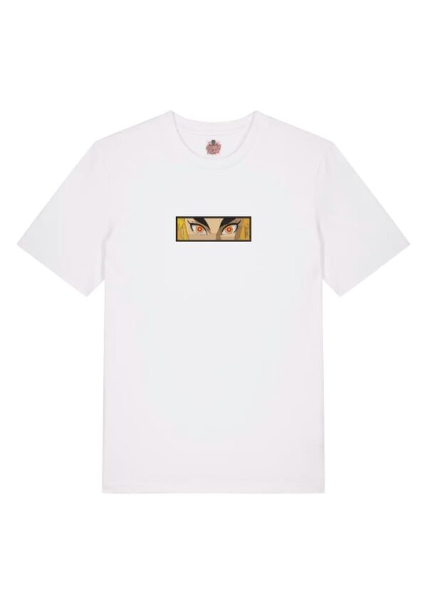 Camiseta Blanca Delantera Llamas del Valor - Kyojuro Rengoku Llamas del Valor - Kyojuro Rengoku