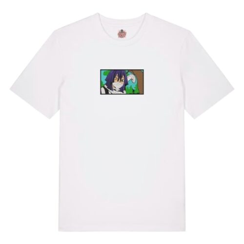 Camiseta Blanca Delantera Mirada de Serpiente - Obanai Iguro Mirada de Serpiente - Obanai Iguro