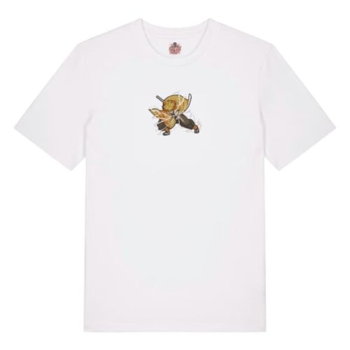 Camiseta Blanca Delantera Rayo de Combate - Zenitsu Agatsuma Rayo de Combate - Zenitsu Agatsuma