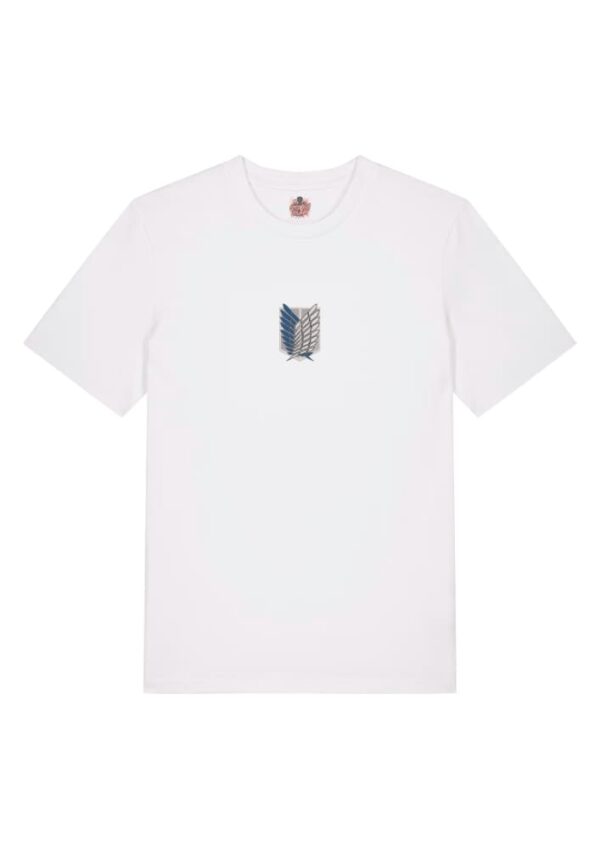 Camiseta Blanca Delantera Símbolo Ataque a los Titanes Símbolo Ataque a los Titanes
