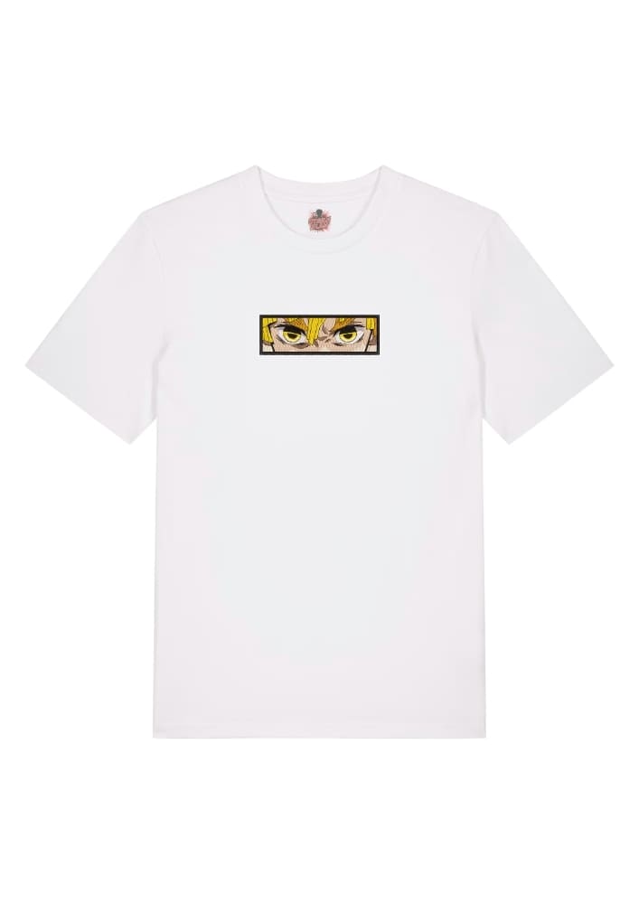 Camiseta Blanca Delantera Zenitsu Eyes - Zenitsu Agatsuma Zenitsu Eyes - Zenitsu Agatsuma