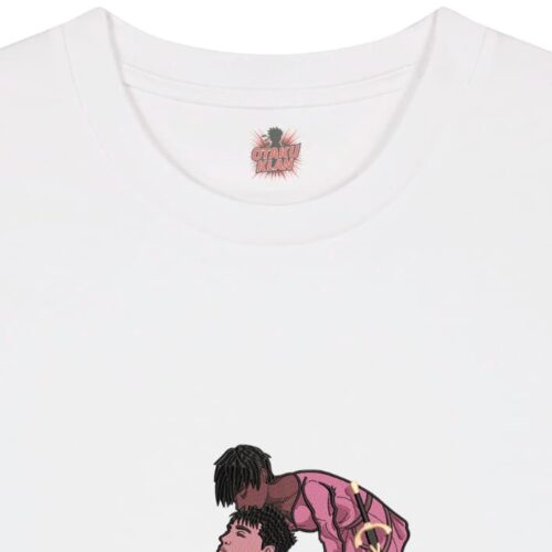 Camiseta Blanca Detalle Descanso entre Cicatrices - Guts & Casca Descanso entre Cicatrices - Guts & Casca