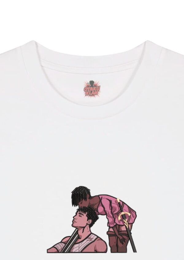 Camiseta Blanca Detalle Descanso entre Cicatrices - Guts & Casca Descanso entre Cicatrices - Guts & Casca