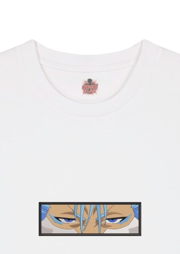 Camiseta Blanca Detalle Grimmjow Eyes - Grimmjow Jaegerjaquez Grimmjow Eyes - Grimmjow Jaegerjaquez