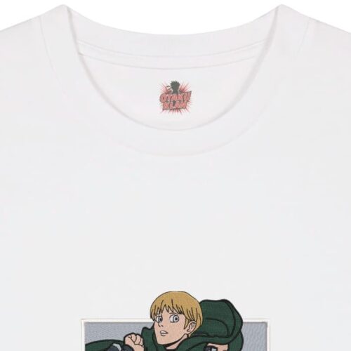 Camiseta Blanca Detalle La Mente del Muro - Armin Arlert La Mente del Muro - Armin Arlert