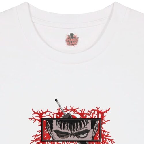 Camiseta Blanca Detalle La Mirada del Guerrero Maldito - Guts La Mirada del Guerrero Maldito - Guts