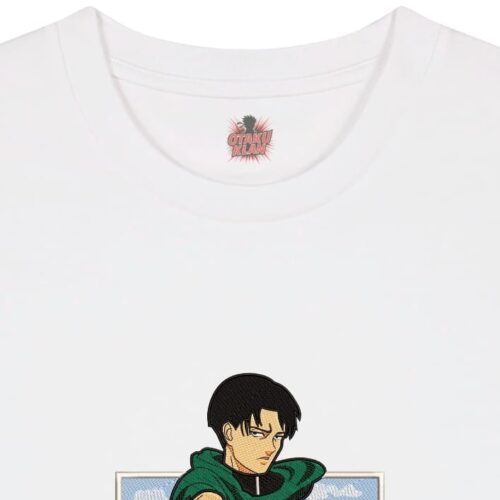 Camiseta Blanca Detalle Levi Corta Titanes - Levi Ackerman Levi Corta Titanes - Levi Ackerman