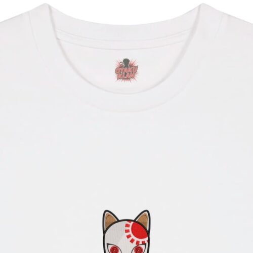 Camiseta Blanca Detalle Máscara - Tanjiro Kamado Máscara - Tanjiro Kamado