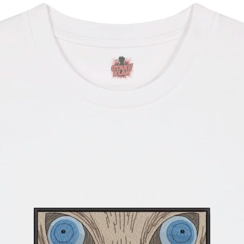 Camiseta Blanca Detalle Mirada Bestial - Inosuke Hashibira Mirada Bestial - Inosuke Hashibira