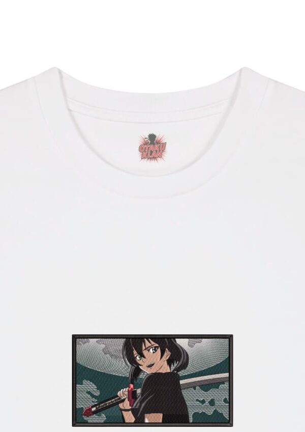 Camiseta Blanca Detalle Postura de Yoruichi - Yoruichi Shihoin Postura de Yoruichi - Yoruichi Shihoin