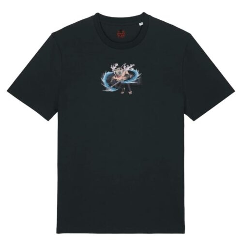 Camiseta Negra Delantera Danza de las Bestias - Inosuke Hashibira Danza de las Bestias - Inosuke Hashibira
