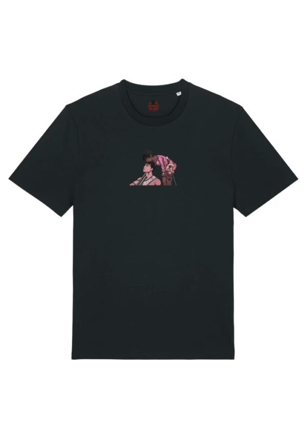 Camiseta Negra Delantera Descanso entre Cicatrices - Guts & Casca Descanso entre Cicatrices - Guts & Casca