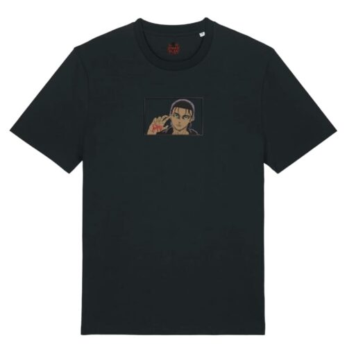 Camiseta Negra Delantera Juramento del Titán - Eren Yeager Juramento del Titán - Eren Yeager