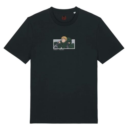 Camiseta Negra Delantera La Mente del Muro - Armin Arlert La Mente del Muro - Armin Arlert
