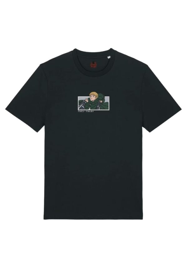 Camiseta Negra Delantera La Mente del Muro - Armin Arlert La Mente del Muro - Armin Arlert