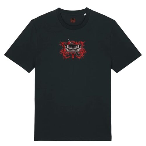 Camiseta Negra Delantera La Mirada del Guerrero Maldito - Guts La Mirada del Guerrero Maldito - Guts