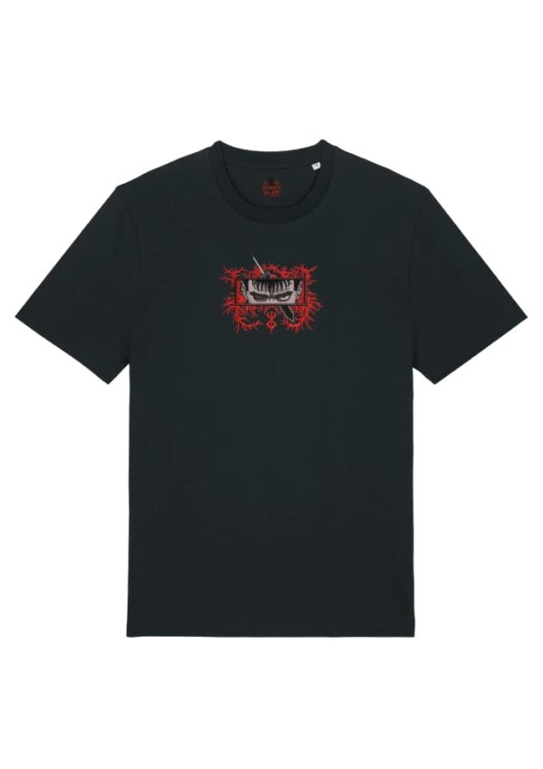 Camiseta Negra Delantera La Mirada del Guerrero Maldito - Guts La Mirada del Guerrero Maldito - Guts