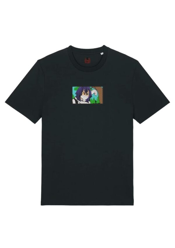 Camiseta Negra Delantera Mirada de Serpiente - Obanai Iguro Mirada de Serpiente - Obanai Iguro