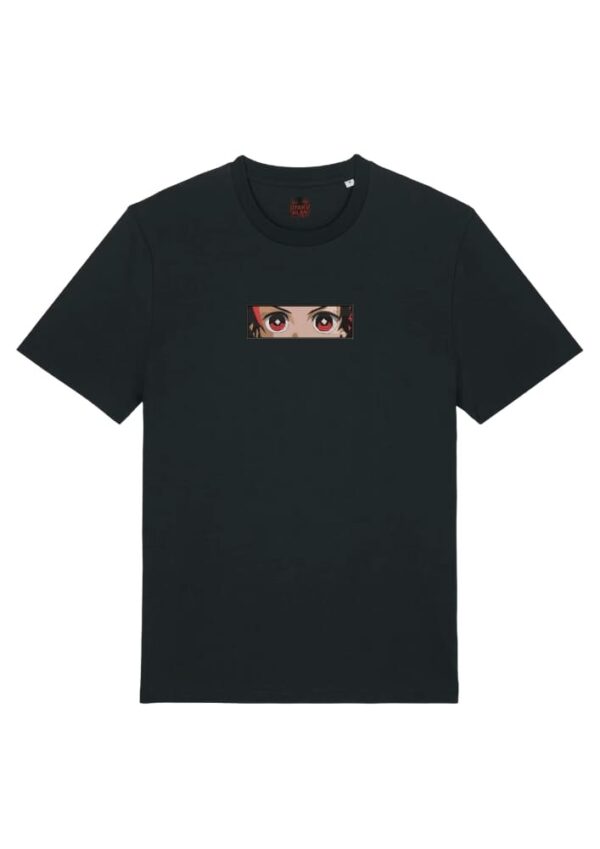 Camiseta Negra Delantera Mirada del Sol Naciente - Tanjiro Eyes Mirada del Sol Naciente - Tanjiro Kamado