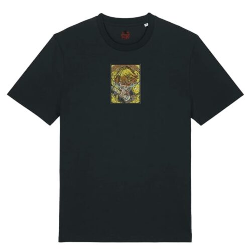 Camiseta Negra Delantera Respiración del Rayo - Zenitsu Agatsuma Respiración del Rayo - Zenitsu Agatsuma