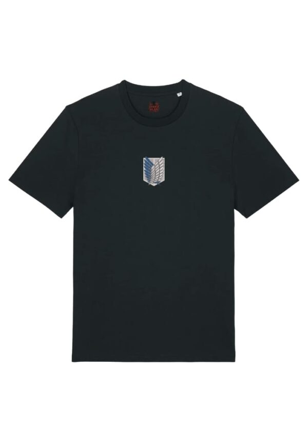 Camiseta Negra Delantera Símbolo Ataque a los Titanes Símbolo Ataque a los Titanes