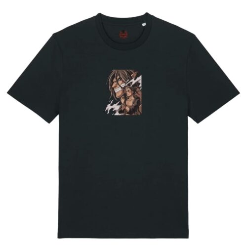 Camiseta Negra Delantera Transformación - Eren Yeager Transformación - Eren Yeager