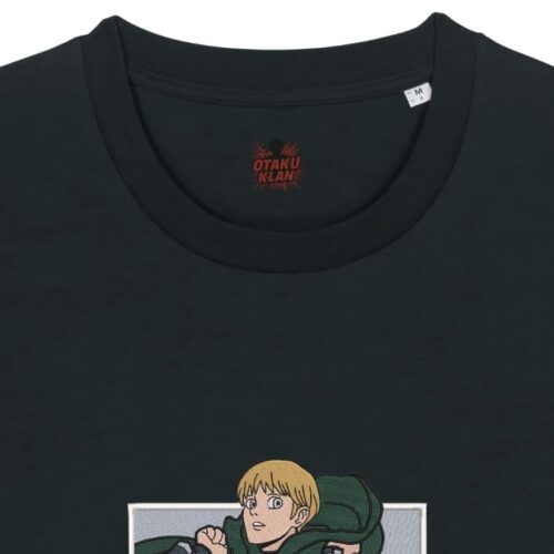 Camiseta Negra Detalle La Mente del Muro - Armin Arlert La Mente del Muro - Armin Arlert