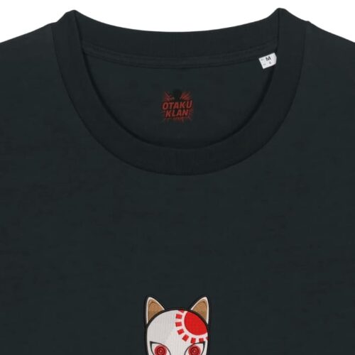 Camiseta Negra Detalle Máscara - Tanjiro Kamado Máscara - Tanjiro Kamado