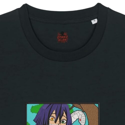 Camiseta Negra Detalle Mirada de Serpiente - Obanai Iguro Mirada de Serpiente - Obanai Iguro