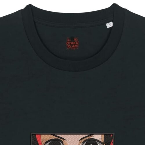 Camiseta Negra Detalle Mirada del Sol Naciente - Tanjiro Eyes Mirada del Sol Naciente - Tanjiro Kamado