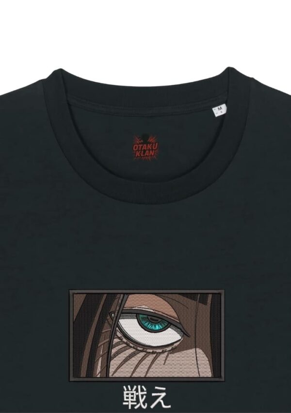 Camiseta Negra Detalle Ojo del Titán - Eren Yeager Ojo del Titán - Eren Yeager