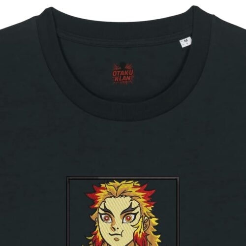 Camiseta Negra Detalle Rengoku Eat - Kyojuro Rengoku Rengoku Eat - Kyojuro Rengoku