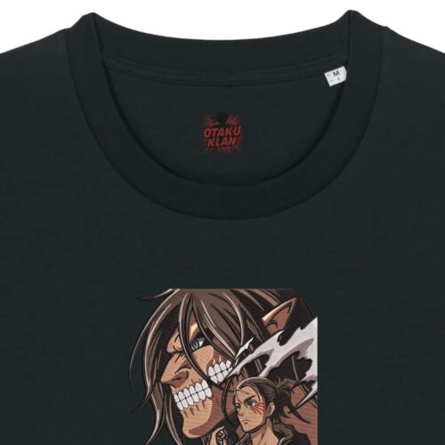 Camiseta Negra Detalle Transformación - Eren Yeager Transformación - Eren Yeager