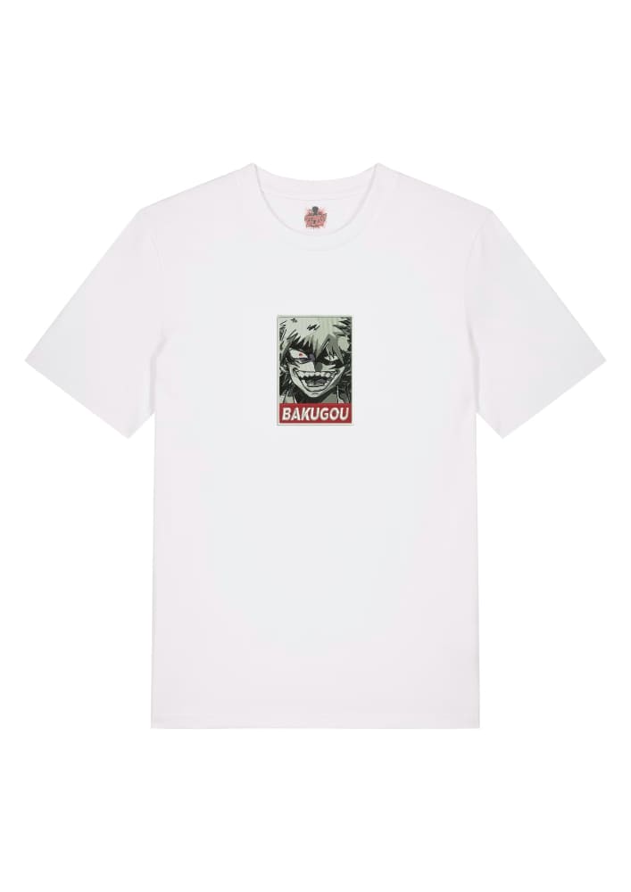 Camiseta Blanca Delantera Bakugou Fury - Katsuki Bakugou Bakugo Fury - Katsuki Bakugo