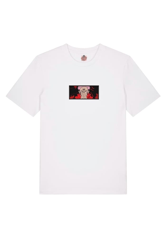 Camiseta Blanca Delantera Conjuro Maldito - Ryomen Sukuna Conjuro Maldito - Ryomen Sukuna