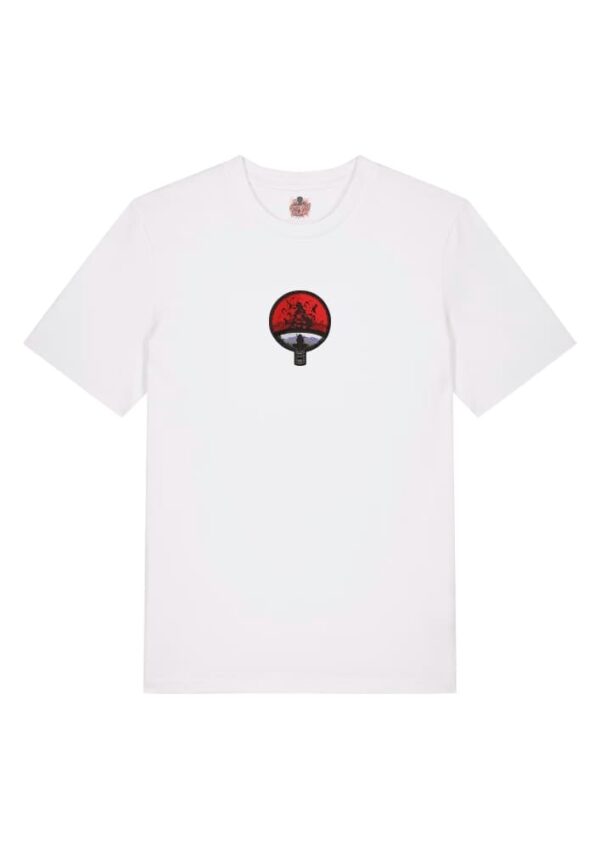 Camiseta Blanca Delantera Destino Uchiha - Itachi Uchiha Destino Uchiha - Itachi Uchiha