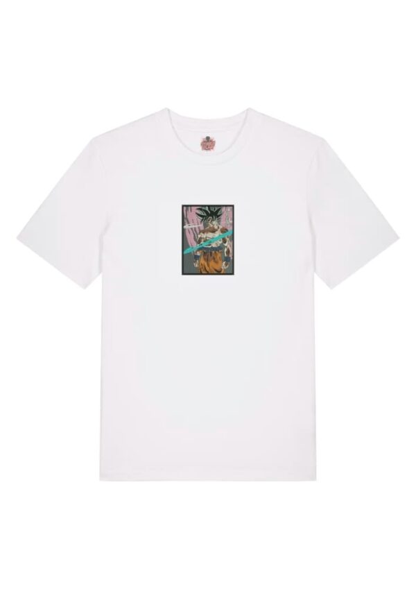Camiseta Blanca Delantera Dominio Divino - Goku Dominio Divino - Goku