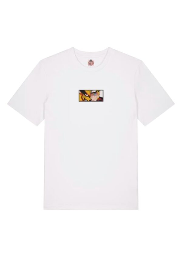 Camiseta Blanca Delantera Dualidad Ninja - Kurama & Naruto Uzumaki Dualidad Ninja - Kurama & Naruto Uzumaki