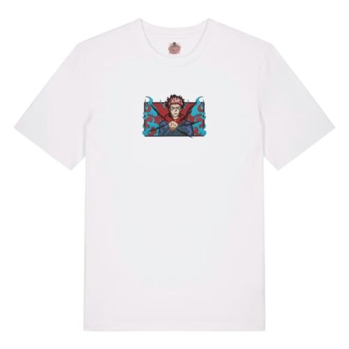 Camiseta Blanca Delantera Energía Yuji - Yuji Itadori Energía Yuji - Yuji Itadori