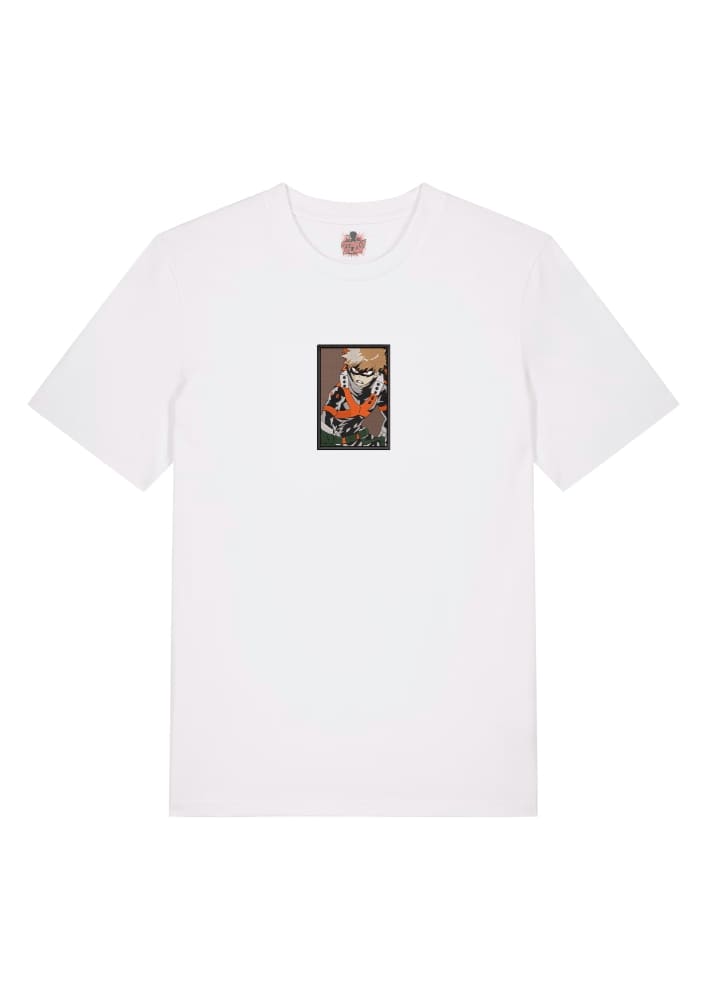 Camiseta Blanca Delantera Explosión Charge - Katsuki Bakugou Explosión Charge - Katsuki Bakugou